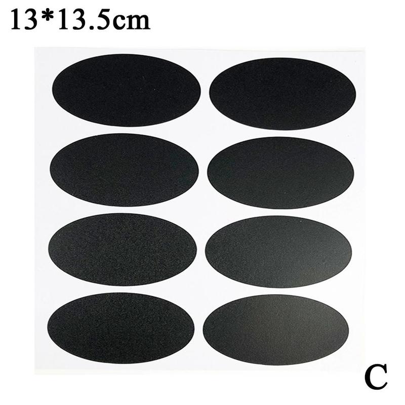 21 Stickers Oval Label Stickers Mason Jars Spice Bottle Label Stickers Pantry Food Storage Blackboard Stickers: 8 stickers 