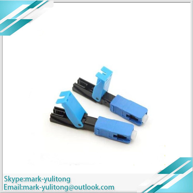 100pcs. Conector rápido da fibra ótica do sc do fio rápido do sc do sc do sc do fio da fibra ótica de ftth sc upc