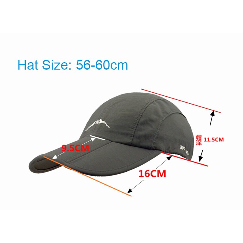 Lente Zomer Outdoor Sport Baseball Cap Sneldrogend Hoed Unisex Waterdichte Ademende Cap Opvouwbare Fietsen Hoed Bescherming Zon