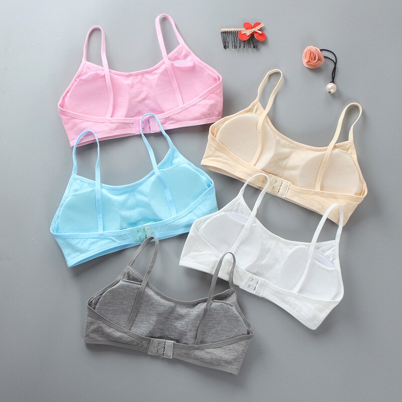 10pc Girls Bra Underwear Lingerie Kids Teens Teenage Young Adolescente 8-15Years Student Cotton Solid Color Teen Girls Clothing