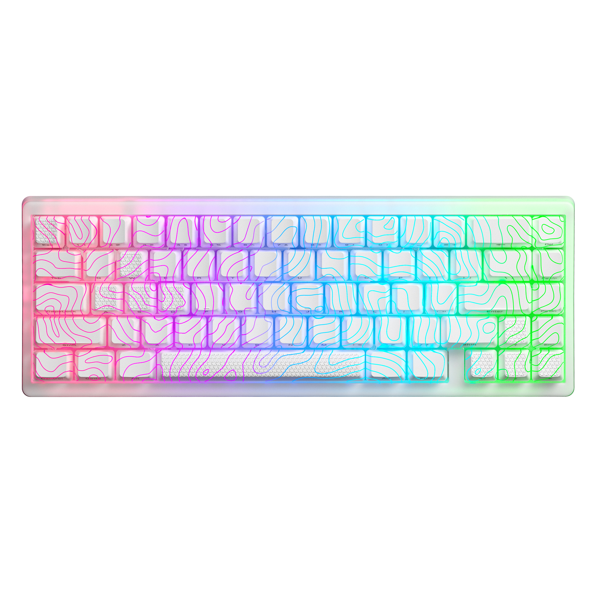 Teclado mecánico XVX M67 JadeStone con teclas IMD-Tech, de junta intercambiable en , teclado con retroiluminación RGB personalizado de tres modos: Blanco