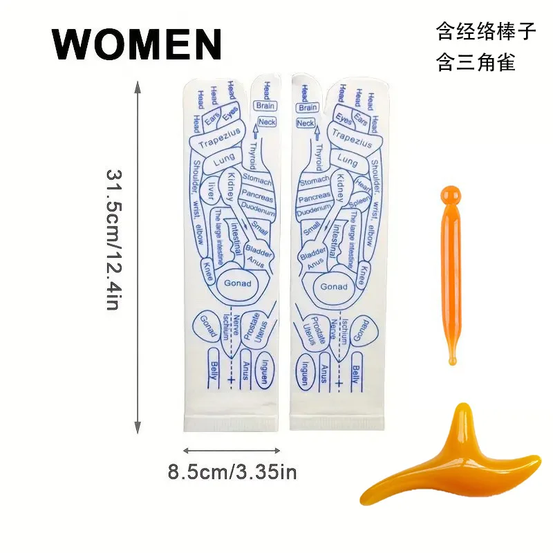 Massage Lindern Müde Füße Socken Akupressur Fuß Massagegerät Reflexzonenmassage Socken Fuß Akupunkturpunkt Massage Werkzeug Physiotherapie Fußpflege: MULTI