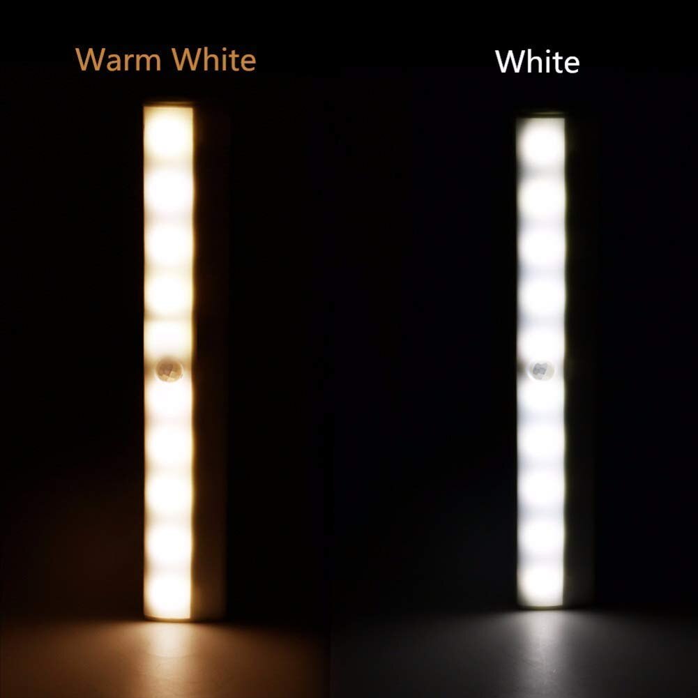 Barra de luz LED móvil sin cables para armario barra de luz autoadhesiva para armario, luz nocturna con batería, accesorios para armario de cocina