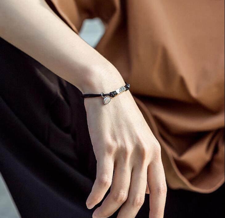 2 stuks paar armband vriendschap touw gevlochten afstand magnetisch aantrekken elkaar chinese idiomen polsketting sieraden minnaar