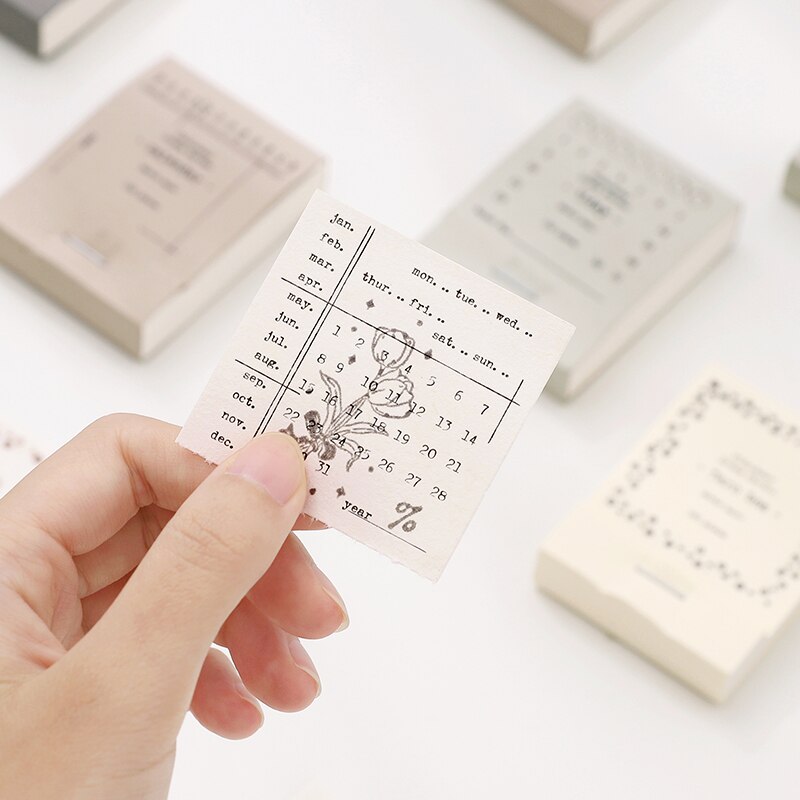 100 Stks/doos, Basic Eenvoudige Datum Memo Pad, Tijd Planning Bericht Memo Pad, Kantoor Accessoires Student Briefpapier