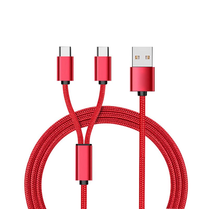 Cable USB 2,0 tipo A macho A Dual tipo C, divisor macho Y Cable de carga para Samsung, Huawei, Xiaomi, Oneplus, HTC, Android, móvil