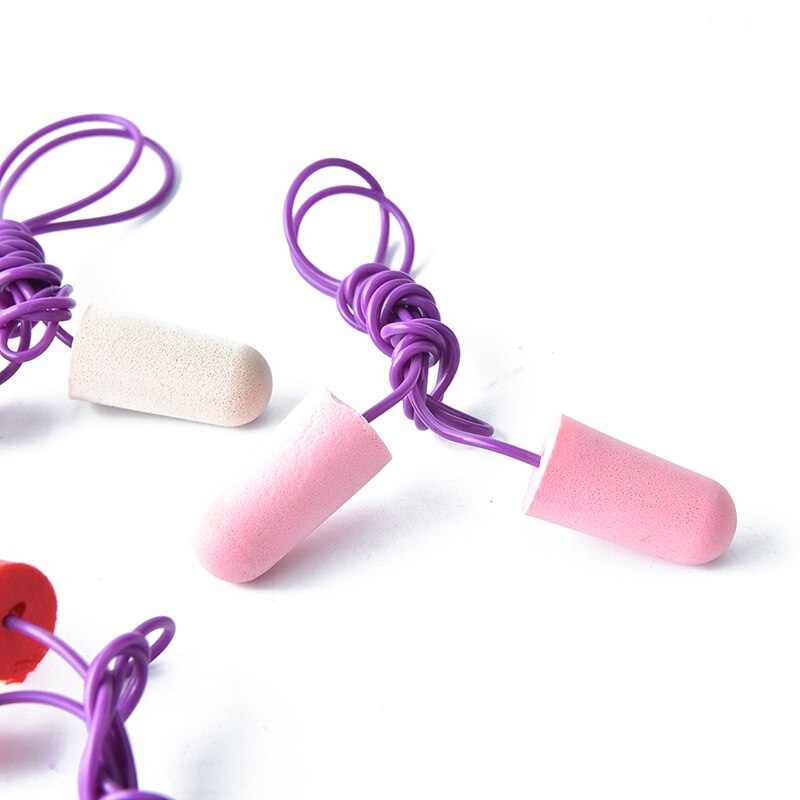 Soft Silicone Corded Ear Plugs ears Protector Noise Reduction Earplugs Earmuff Reusable Hearing Protection