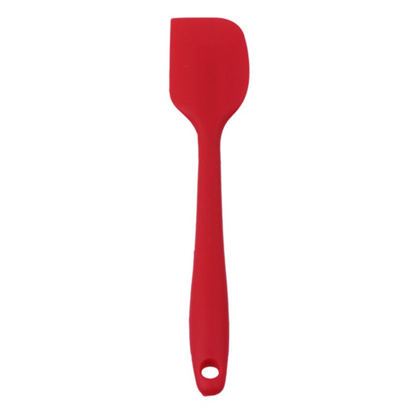  Heat Resistant Integrate Handle Silicone Spoon Scraper Kitchen Utensil Turners Spatula Pan Spatula Cake Kitchen Cooking Tool: Red B