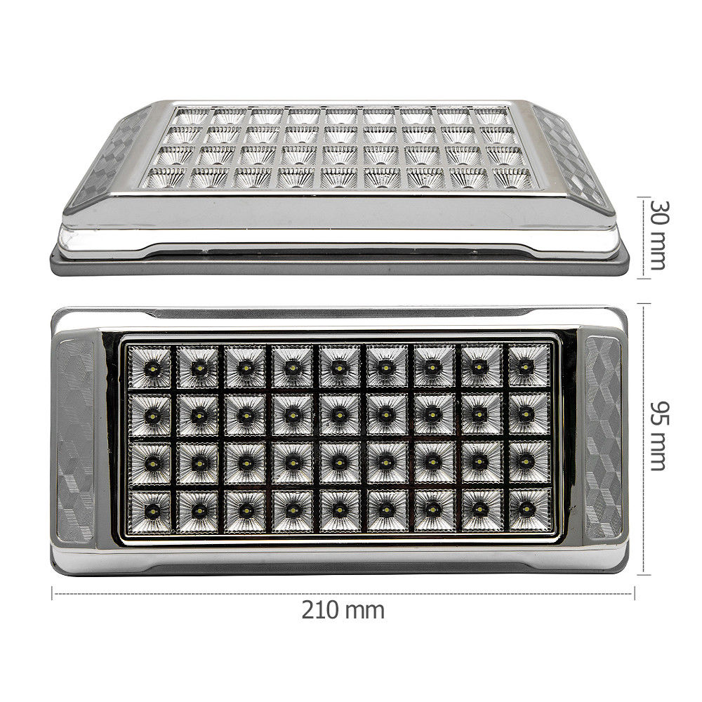 2 st 12v led invändig takhytt spotlight för husbil husvagn husbil 36 led läsvit lampa 6000k