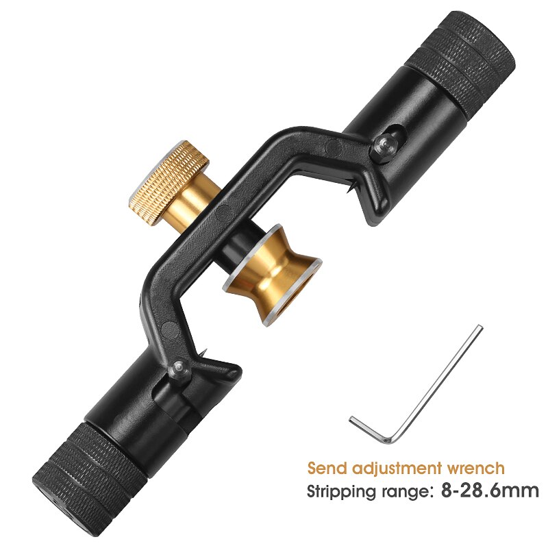 ACS-2 8-28.6Mm Ftth Gepantserde Kabel Stripper Longitudinale Horizontale Kabel Schede Snijder Ftth Gepantserde Glasvezelkabel Slitter: Double head 8-28mm