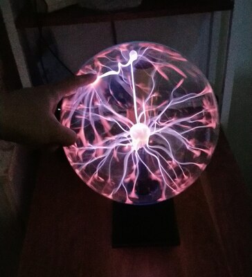 Electrostatic Ball Induction Glow Ball Plasma Ball 10-12 Inch Red Light Blue Light Science and Technology Museum Exhibition Ball