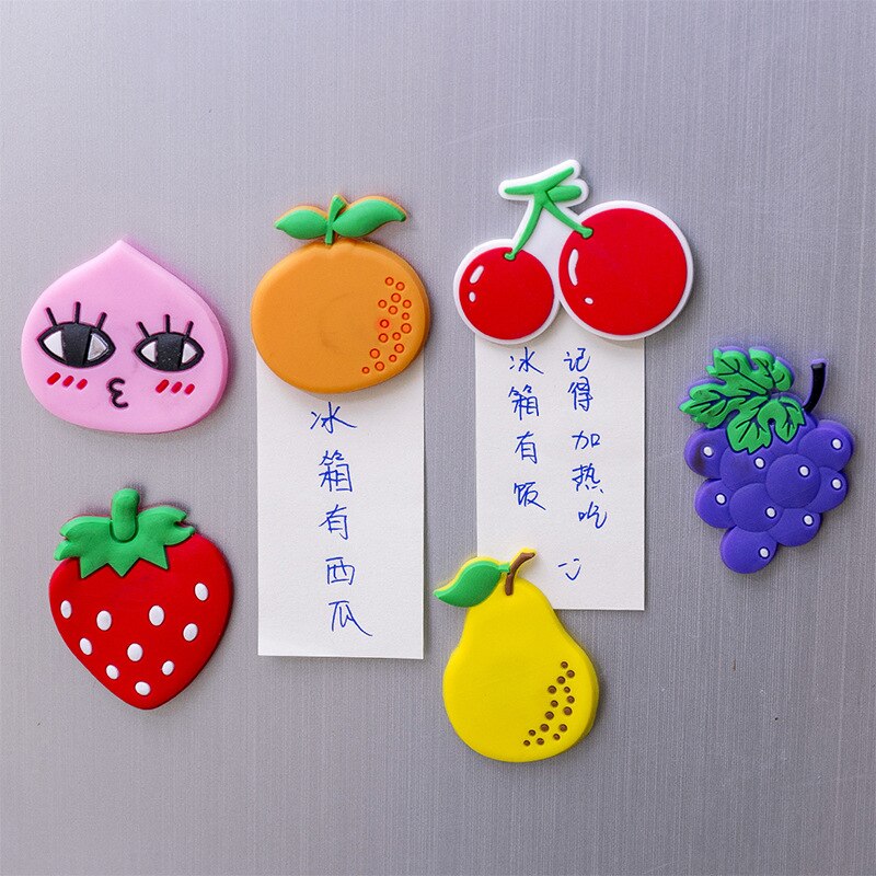 1Pcs Magnetische Magneet Kleurrijke Fruit Cartoon Siliconen Magnetische Sticker Accessoires Koelkasten Home Decor