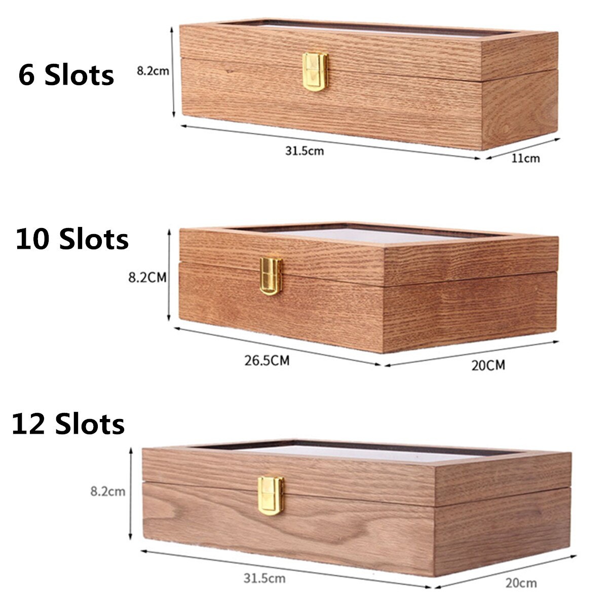 6/10/12 Grids Retro Rode Houten Horloge Display Case Duurzaam Verpakking Houder Sieraden Collection Opslag Horloge Organizer box Kist