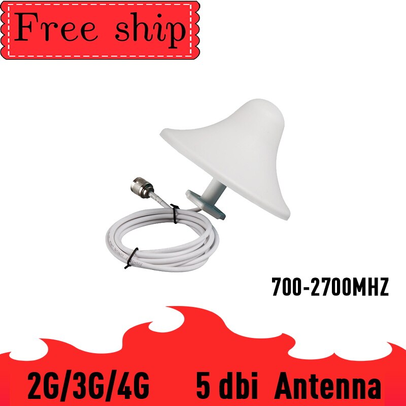 Buiten Logaritmische antenne CDMA UMTS GSM 700 ~ 2700 mhz Gain 10db Voor Mobiele Telefoon Booster Repeater Omni Antenne Met 2m Kabel