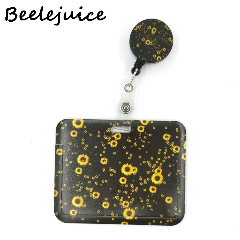Girasoli fiori titolare della carta donna uomo affari cordino Badge porta carte porta carte studente cordino ID porta carte di credito borse: 6