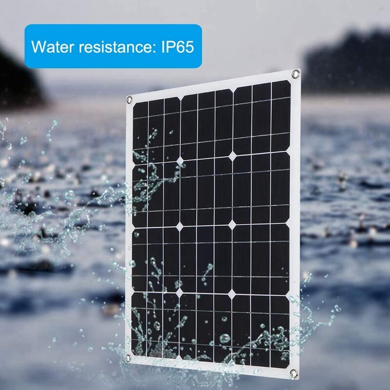 40W Solar Charger 18V Waterproof Mono Solar Panel Cells Portable For Outdoor Car Camping Hiking Climbing Solar Panel