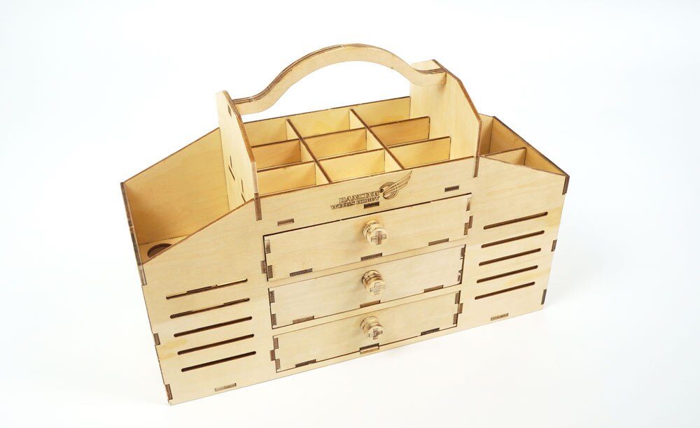 Diy Houten Toolbox Building Kit Perfect Voor Gereedschap Mes, Bestand, Pin, Lijm, Schuurpapier, klem, Potlood, Liniaal En Gradenboog
