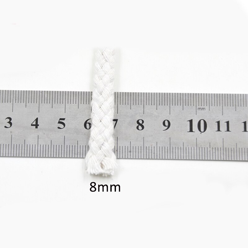 10 meter 5mm 6mm 7mm 100%  bomuldssnor vævet snoet bomuldsreb snor tråd gør-det-selv håndværk boligindretning cordon bomuld rond