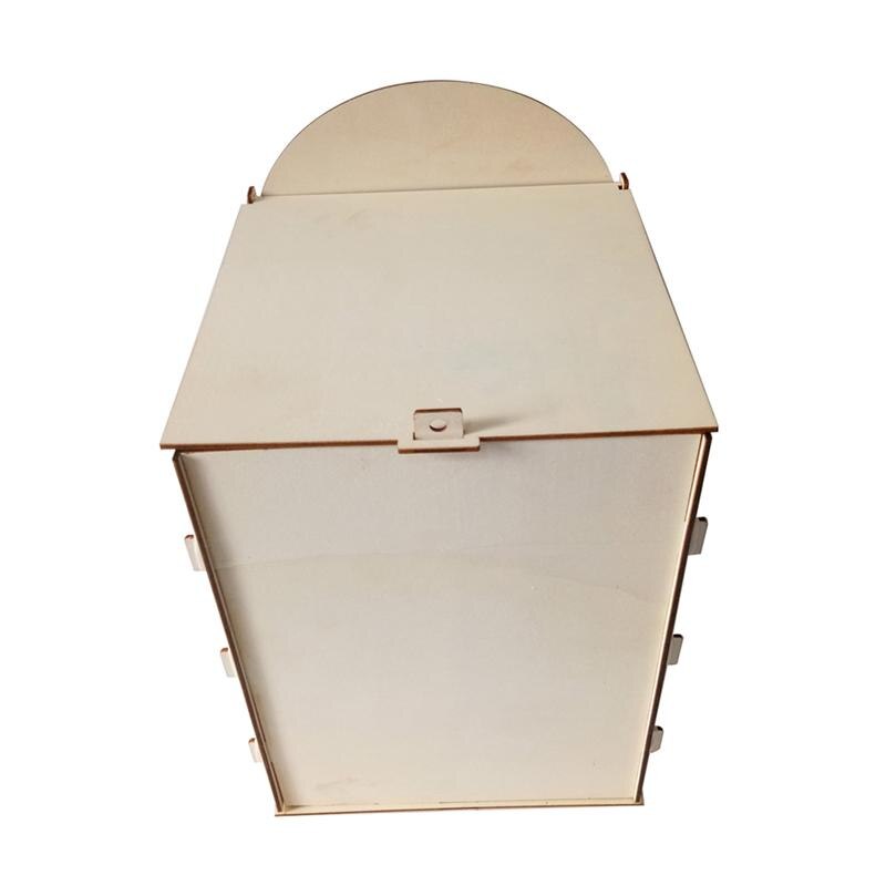 Caja de madera de boda, buzón de correo rústico, soporte de tarjeta de , adornos artesanales, SUMINISTROS DE BODA (con una llave)