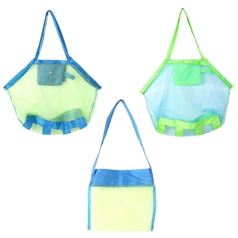 Kinderen Strand Mesh Speelgoed Zak Kinderen Vouwen Zand Weg Netto Tote Outdoor