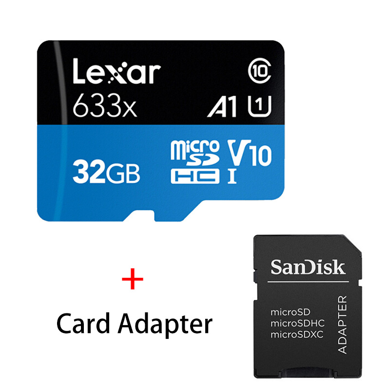 Lexar 633X Micro SD de 32GB 128GB 64GB 256GB 512GB tarjeta Micro SD de 16GB SD/TF tarjeta Flash tarjeta de memoria 32 64 microSD de 128 gb para teléfono: TF633X-032G-KT2