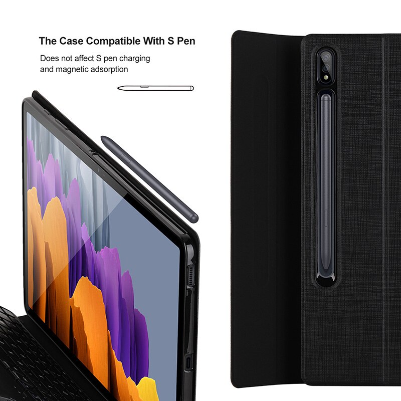 Tabletten Cover Voor Samsung Galaxy Tab S7 Plus 12.4 Inch Magnetische Stand Wireless Bluetooth Keyboard Case Voor Galaxy Tab S7 + S7 +