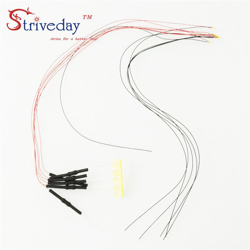 Lot de 10 résistances led pré-soudées cms, micro-litz 1206 20 cm 8-12 v modèle diy