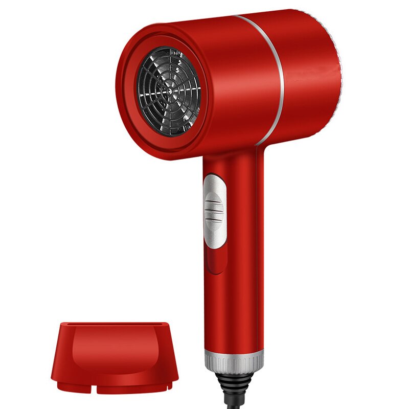 Sèche-cheveux à ions négatifs, 2000W, lumière bleue, 2 vitesses, 3 réglages de chaleur, soins capillaires: red-no box