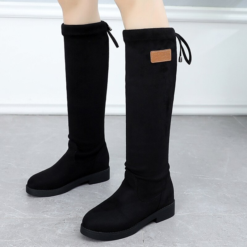 Bottes en caoutchouc pour femmes Sexy cuisse talons hauts Sexy chaussures d'hiver bout rond automne chaussures de luxe concepteur pluie basse