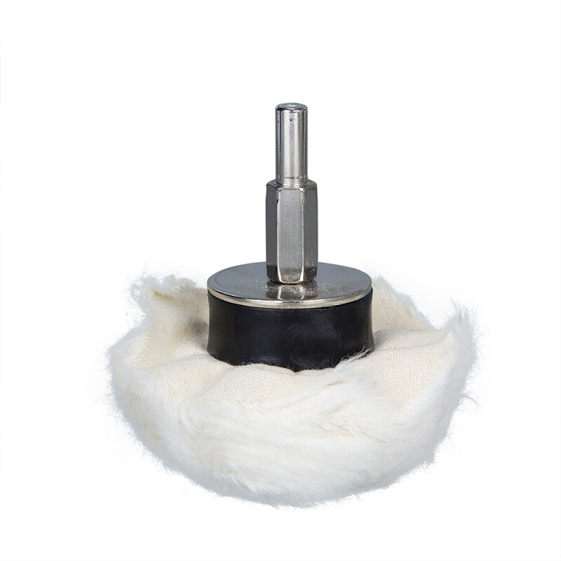 Mop Pad Plastic 6mm Polishing Wheel Set Cylinder Polishing Metal Sleeve Cotton Cloth Polishing Wheel Drill 8Pcs