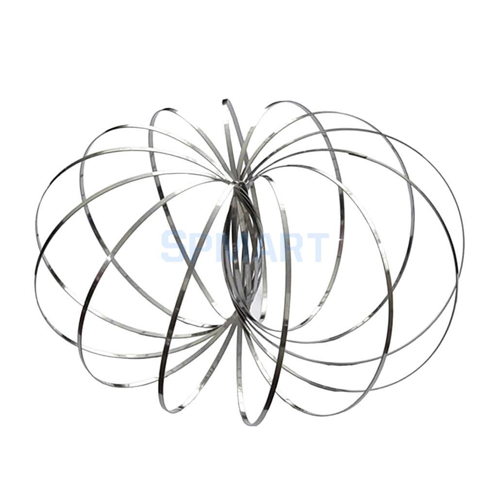 3D Spinner Dynamic Science Motion Flow Rings Magic Fidget Bracelet Toy Funny: Silver