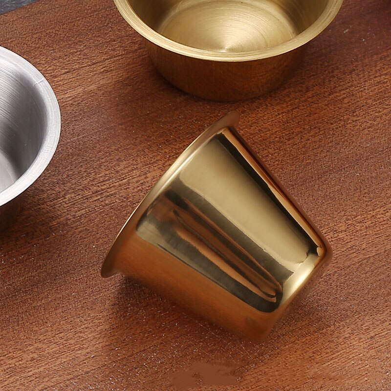 Seasoning dish stainless steel pot dipping bowl small sauce cup seasoning dish appetizer plate restaurant sauce container