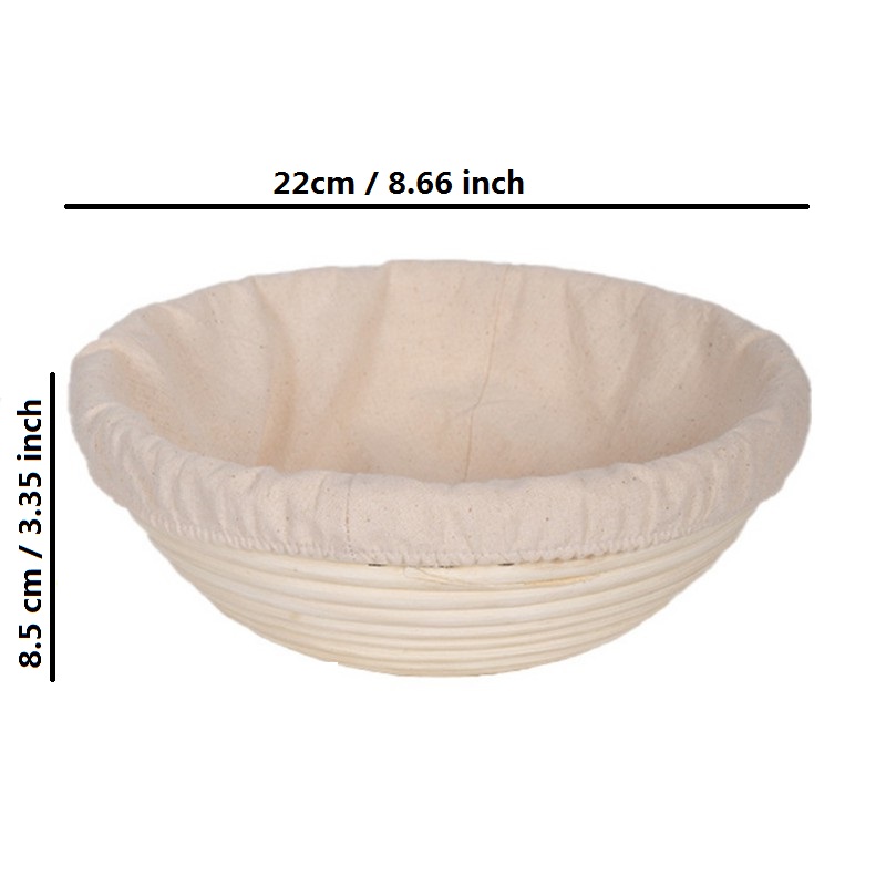 Oval Dough Banneton Brotform Dougn Rattan Bread Proofing Baskets Rattan Wicker Fermentation Sourdough Basket 10 Sizes: size 22x8.5
