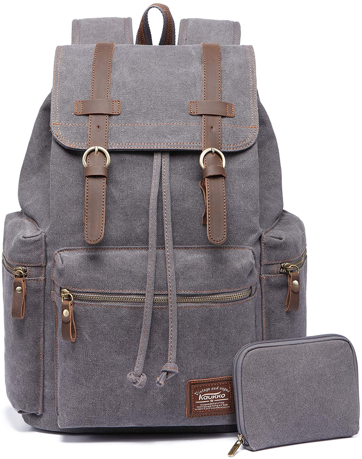 Zaini di tela Vintage ▾ borse da uomo e da donna studenti di viaggio casuale per escursionismo zaino da campeggio da viaggio Mochila Masculina: grigio impostato