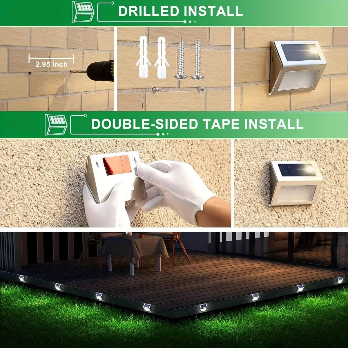 1 ~ 10 stks Solar Trapverlichting Waterdicht Yard Garden Light voor Buiten Patio Rvs Solar Lamp Outdoor Hek Decor