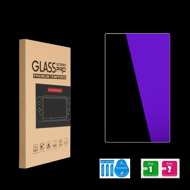 9H voll Bildschirm Schutz Film für Nintendo Schalter OLED Spiel Zubehör HD Gehärtetem glas Schutz Film: violett temperiert Film