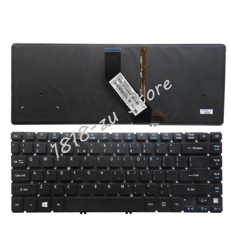 Yaluzu Engels Toetsenbord Voor Acer Aspire V5-431G V5-431P V5-431PG V5-471G V5-471P V5-471 V5-431 MS2360 Met Backlit Zonder Frame