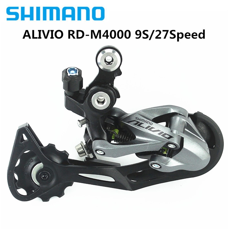 Shimano alivio rd -m4000 bag mountainbike 9/27 gear skyggetransmission sort mærke original