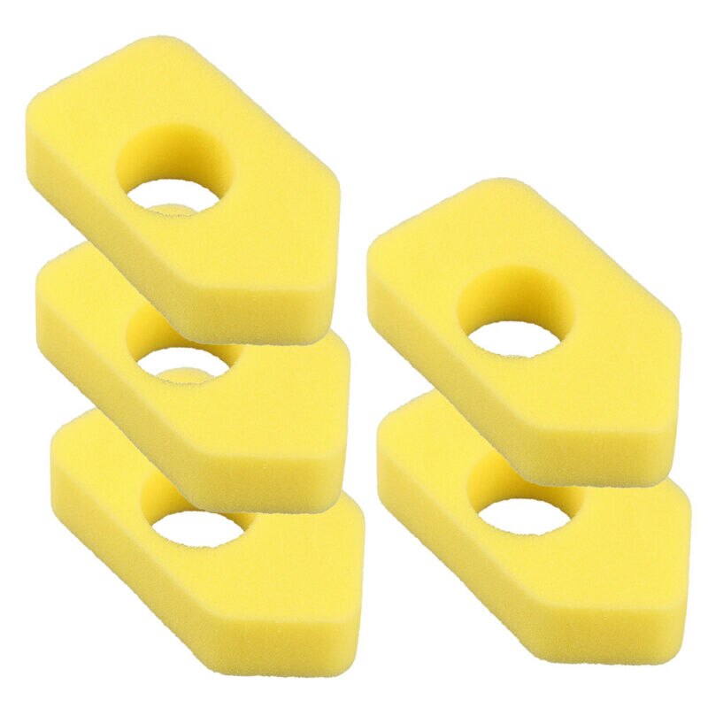 5 filtros de ar amarelos dos pces para briggs & stratton 698369 5088d 5088h 5086k 4216 5099 filtro de ar amarelo da espuma