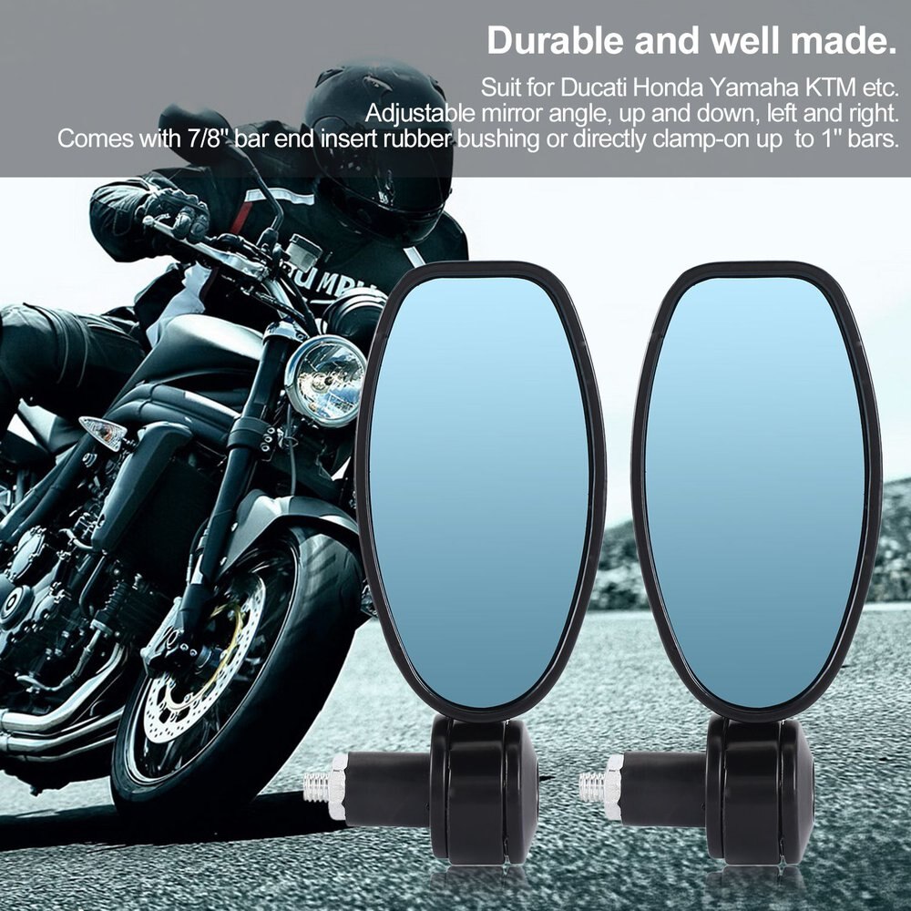 1Pair Motorcycle 7/8" Handle Bar End Rearview Side Mirrors Fit for Ducati for for for KTM
