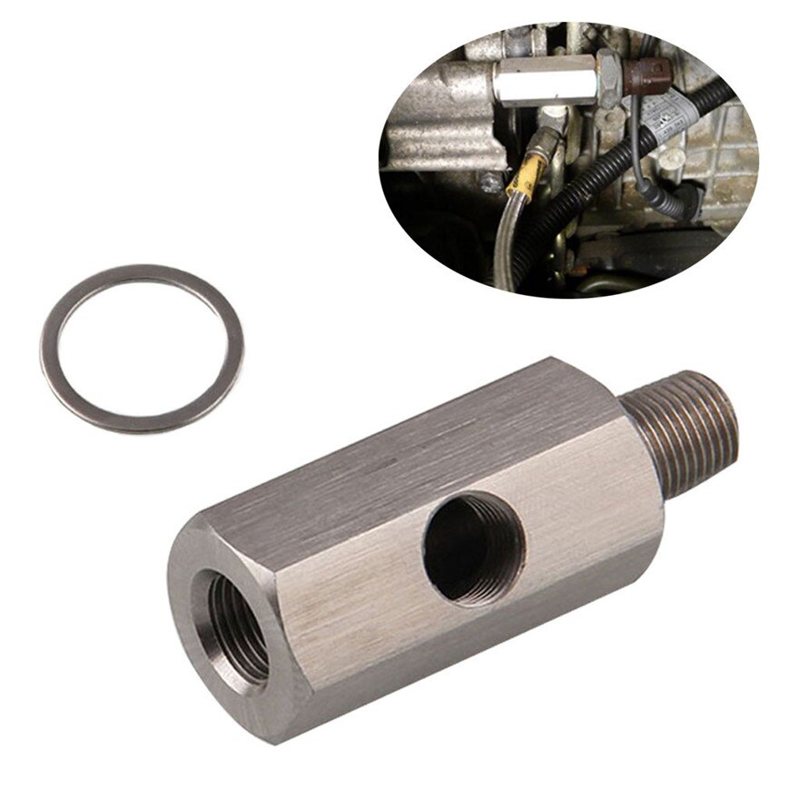 Car sensor connector 1/8 Inch NPT stainless steel turbocharger connector Accessories Practical Durable l0509