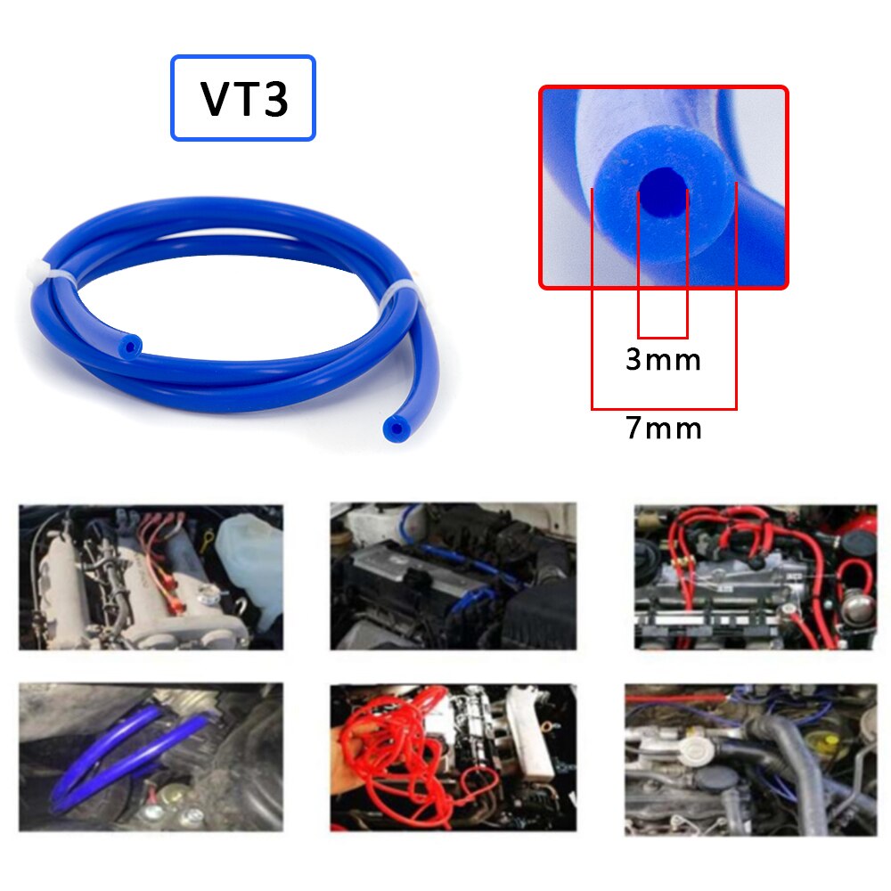 Manguera de tubo de vacío de silicona de 2M de longitud, tubo de silicona de 3MM, 4MM, 6MM, 8MM, 10MM, 12MM, 14MM, 16MM, piezas de automóvil azules universales: Gris oscuro