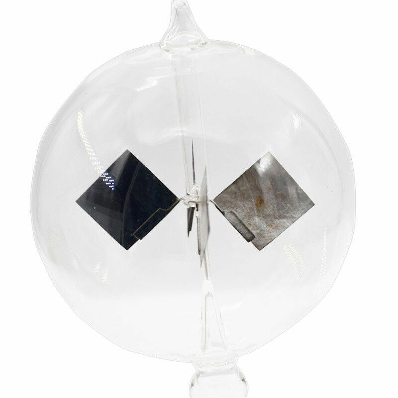 2X Clear Solar Power Radiometer Sun Light Energy Spinning Vanes Glass Radiometer Science Educational Light Mill