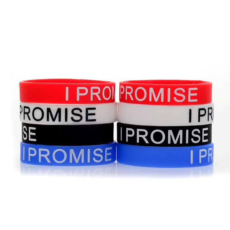 1pc mænd mand kvinder kvinde unisex ét liv én chance giv aldrig op jeg lover motivation sport silikonegummi armbånd armbånd