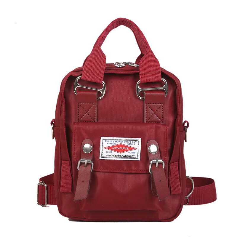 Di modo Nuova Borsa Delle Donne Retro sacchetto di Scuola Studente Borsa Femminile Della Borsa SchoolBag delle Adolescente Femmina Grande Capacità di Borsa Da Viaggio: Rosso