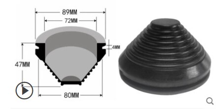 1pcs Rubber cable hole cover grommet gasket Black tapered Electric box inlet outlet Seal ring Dust plug Wire holder protector: 80mm