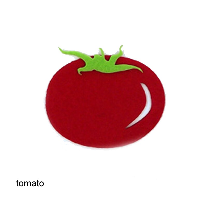 5 Stks/set Vilt Ambachtelijke Gereedschappen Diy Vilt Pad Craft Voelde Niet-geweven Applicaties Gemengde Groenten Accessoires Arts Ambachten naaien: tomato