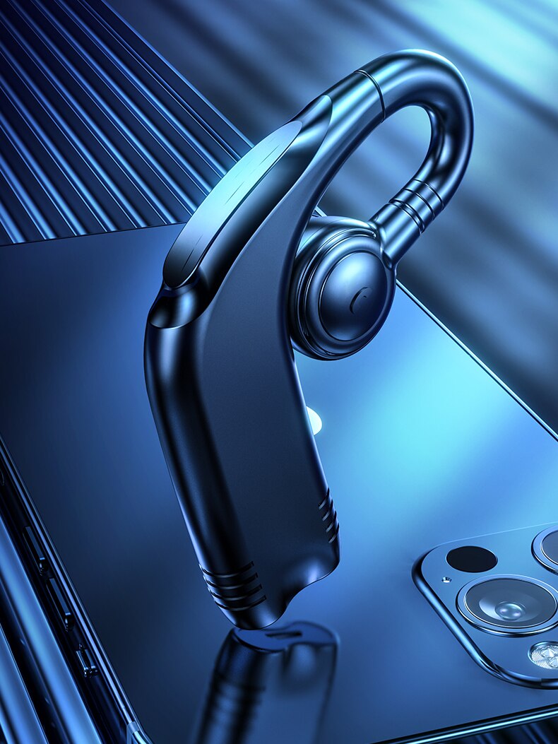 Enkele Oorhaak Lange Standy Capaciteit Headset Bluetooth 5.2 Draadloze Hoofdtelefoon Business Sport Muziek Oortelefoon Met Microfoon