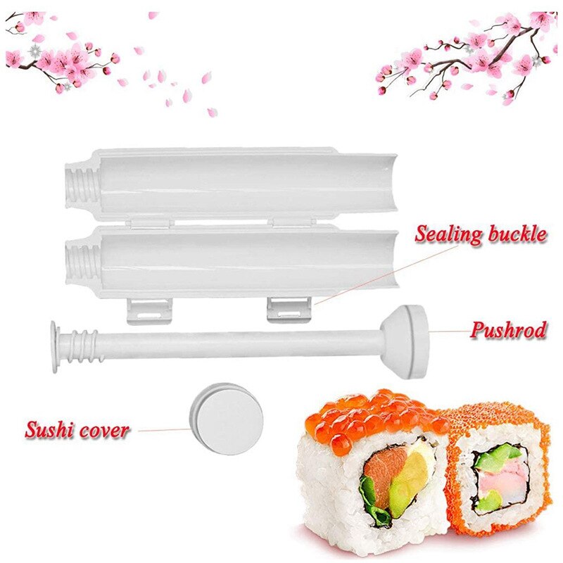 Sushi maker hurtig sushi bazooka japansk rulle ris form vegetabilsk kød rulle værktøj gør-det-selv sushi fremstilling maskine køkkenværktøj