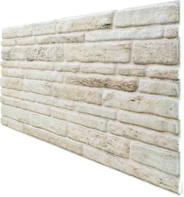 Panneau de mur en polystyrène dimensionnel 3D en pierre de coupe de couleur Beige 405684485